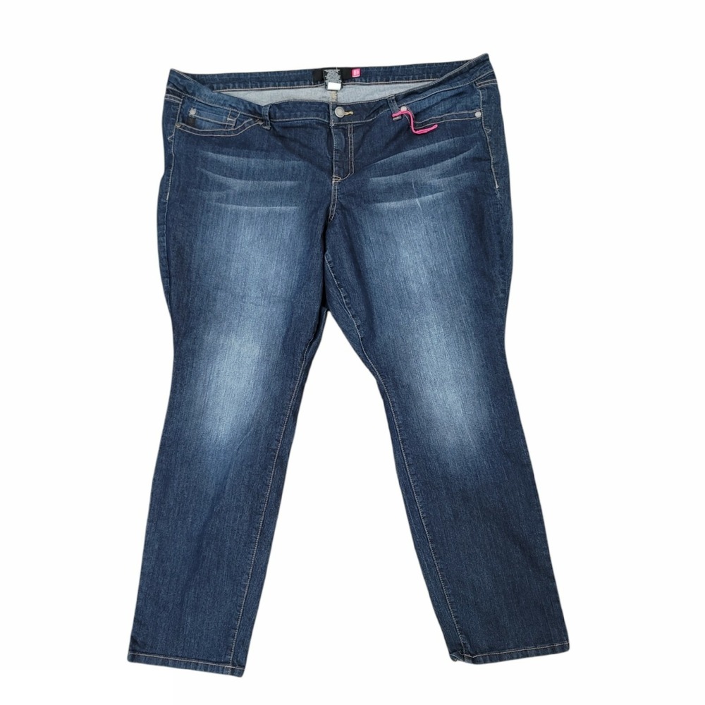 Torrid Denim Slim Fix Medium Wash Straight Leg Plus Size Jeans 26R Plus Size